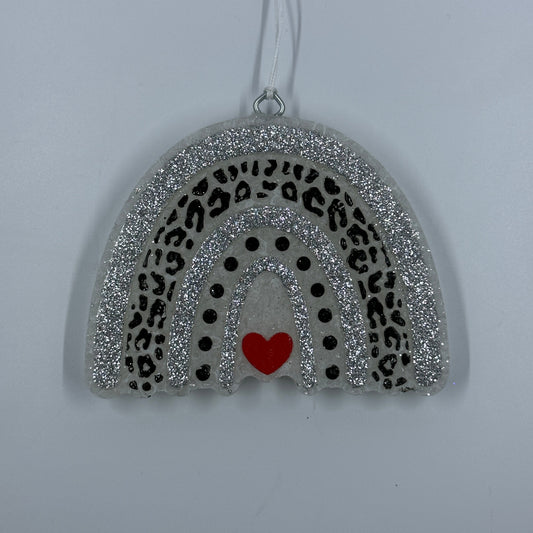 white and silver rainbow