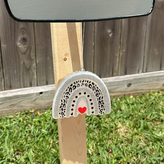 white and silver rainbow